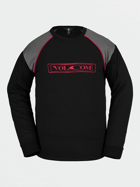Volcom Waffle Backed Crew Fleece Černé | 502943-GAP