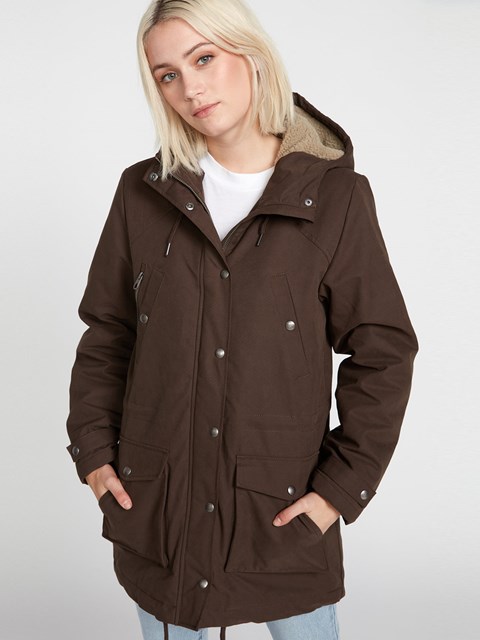 Volcom Walk On By 5K Parka Espresso | 275368-CZF